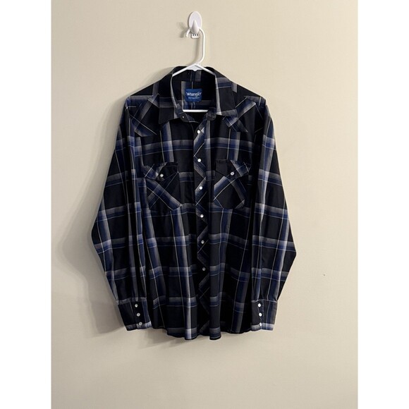 Vintage 80's‎ Wrangler Western Shirt XL USA Made Used - Picture 1 of 7